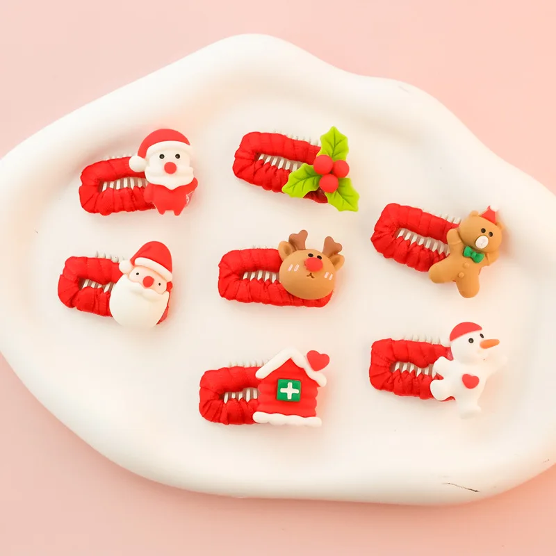 Милый модный Рождественский зажим для домашних животных ручной работы волос