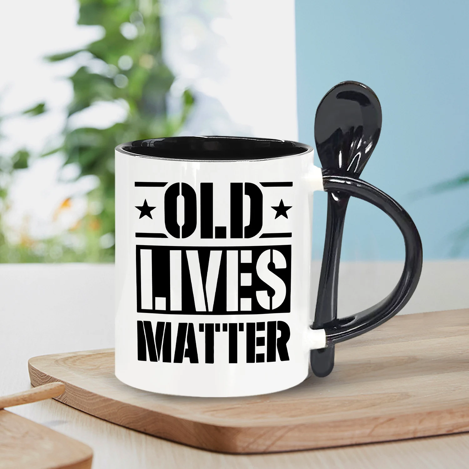 Керамическая кружка 11 унций черного цвета