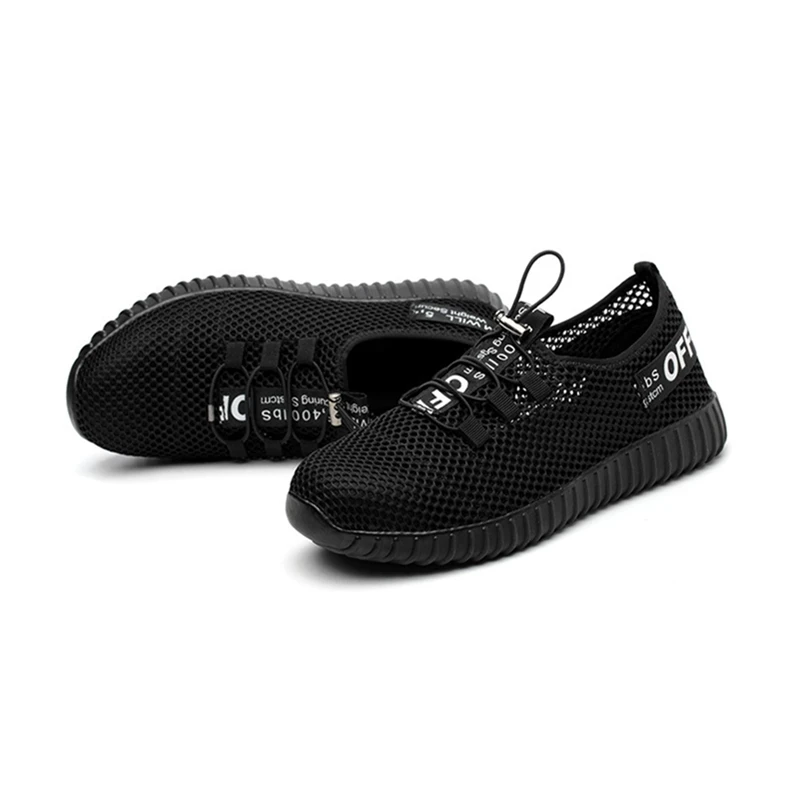 Lightweight Safety Working Shoes Man Construction Site Anti Puncture Anti Smash Work Boots Breathable Steel Toe Sneakers for Men