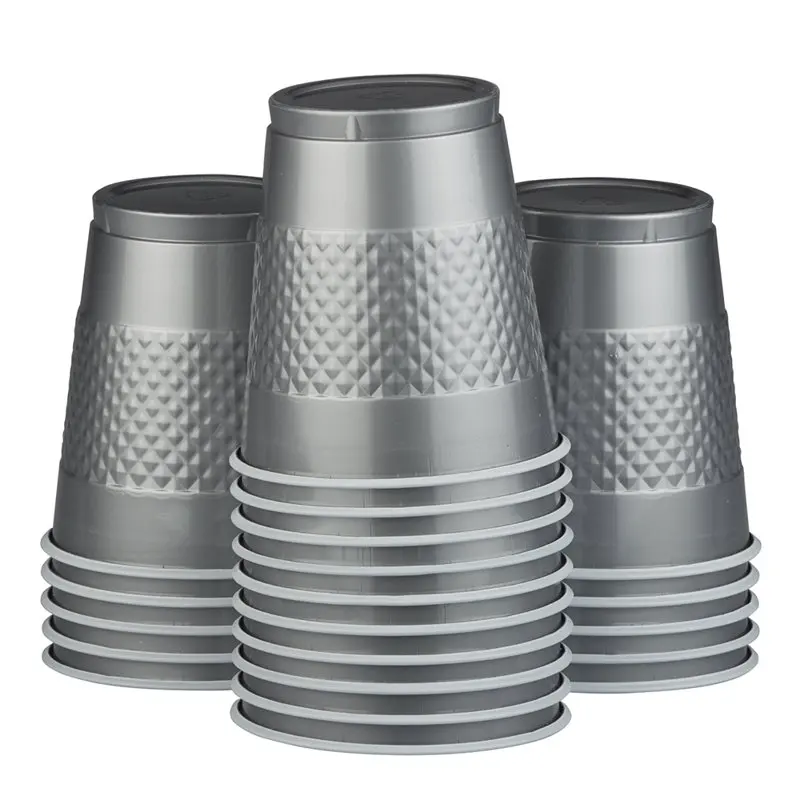 

Bulk Plastic Cups, 12 oz, Silver, 200 Cups/Box