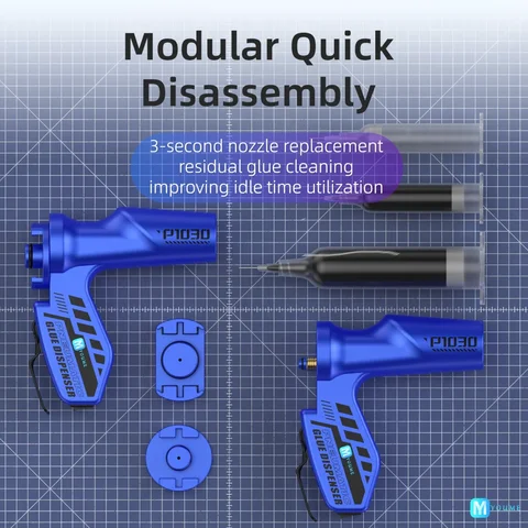 P1030 электрический вспомогательный пневматический прецизионный дозирующий клеевой пистолет для материнской платы телефона, печатная плата BGA, паяльные инструменты для ремонта сварки