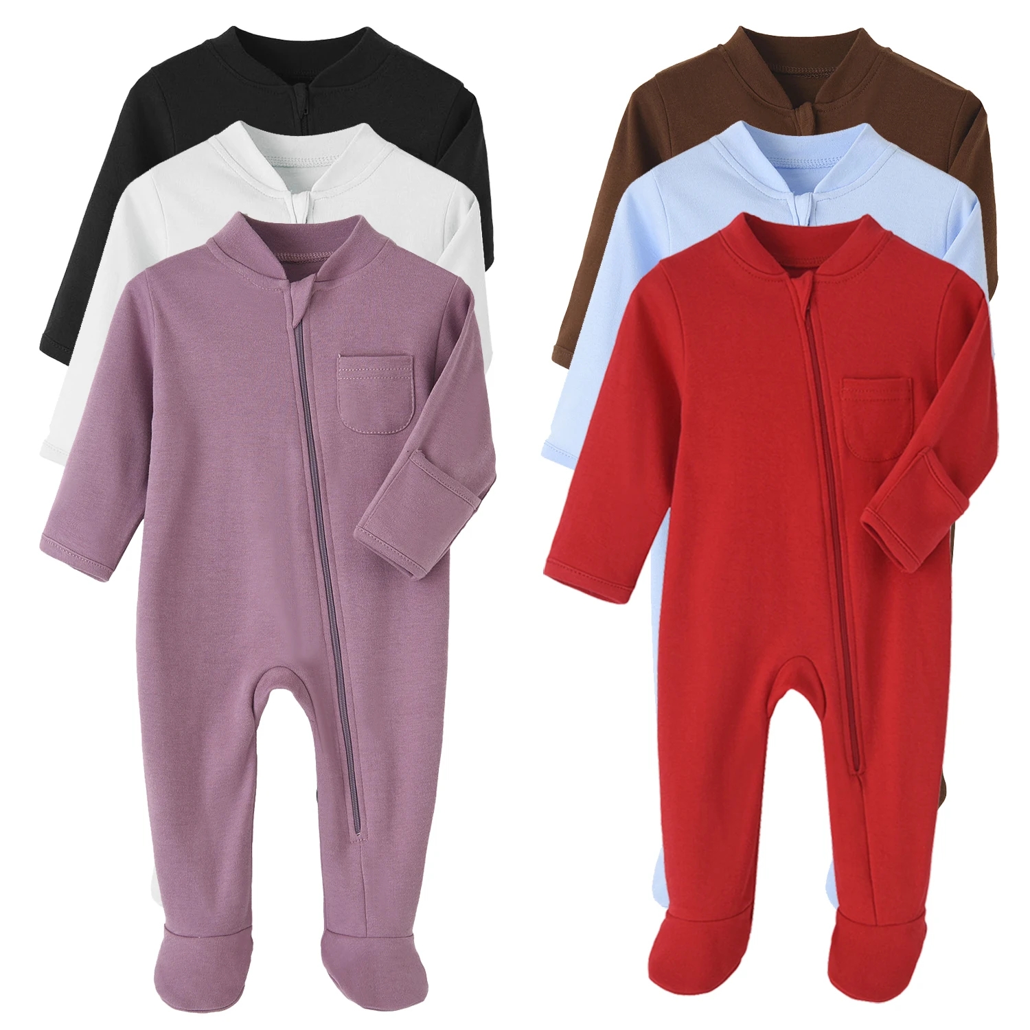 Baby Rompers Newborn Sleepsuits Pajamas Sleepwear Sleepers 100% Cotton Ropa De Bebe Grows Growing Cute Candy Colors Outfits
