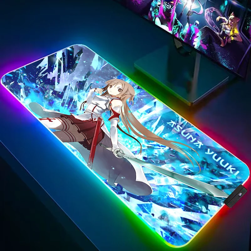 

Sword Art Online Large Mouse Pad Xxl Desk Accessories Mousepad Gamer Rgb Keyboard Pc Cabinet Mat Mats Anime Gaming Setup 900x400