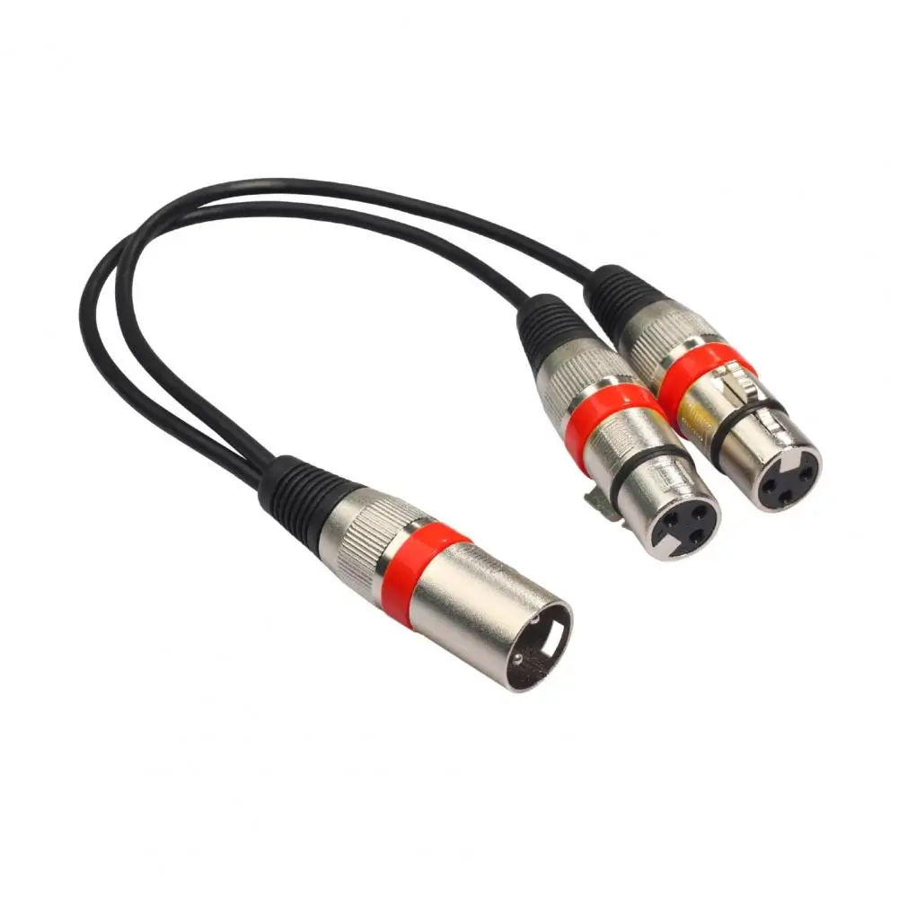 

Audio Adapter Cable 30cm Excellent Professional Wide Compatibility 2 in 1 XLR Male to XLR Female Audio Cord for Microphone