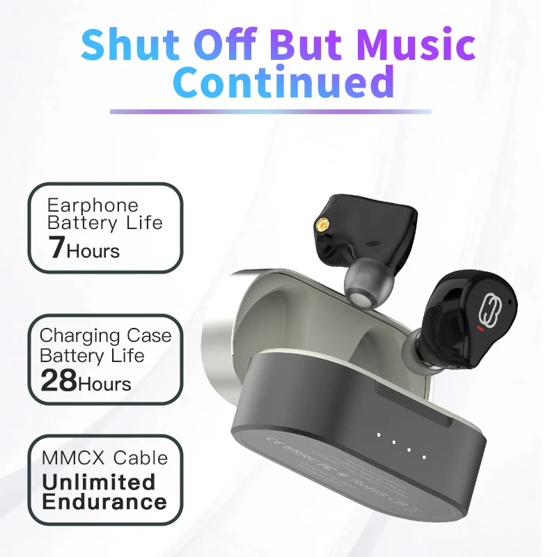 Фото Наушники BGVP Q3 Dual Mode Bluetooth TWS с гибридной технологией DD + BA, беспроводные внутриканальные наушники с поддержкой AptX Adaptive и портом MMCX. №2