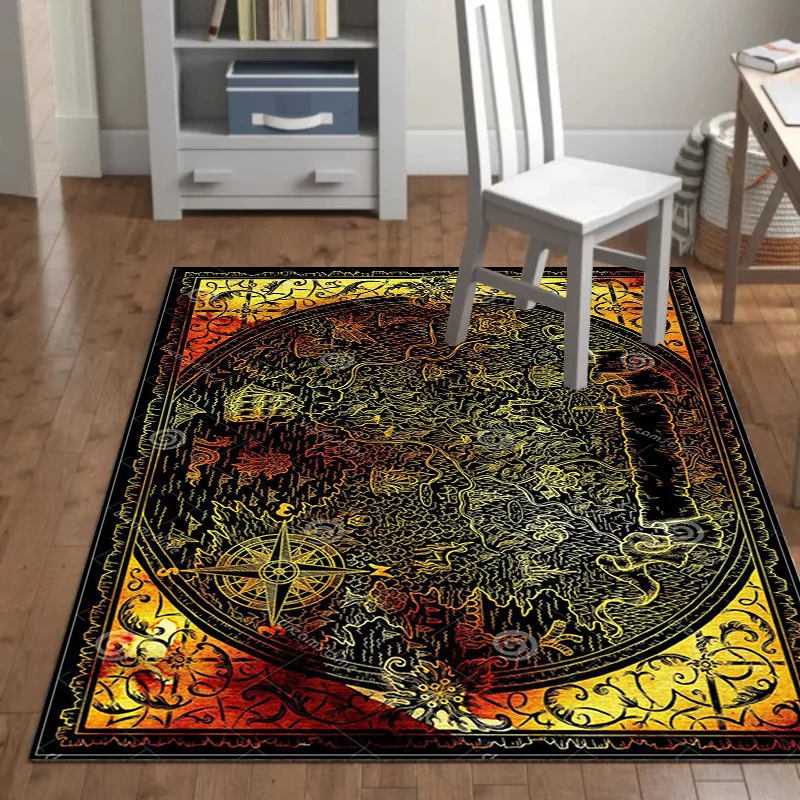 Современный винтажный Ковер Серии Map для гостиной напольный ковер детской