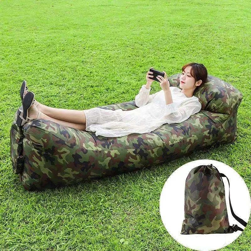 

Ultralight Camping Inflatable Sofa Lazy Beach Fast Folding Sleeping Portable Bag Air Sofa Sun Loungers Chaise Outdoor Furniture