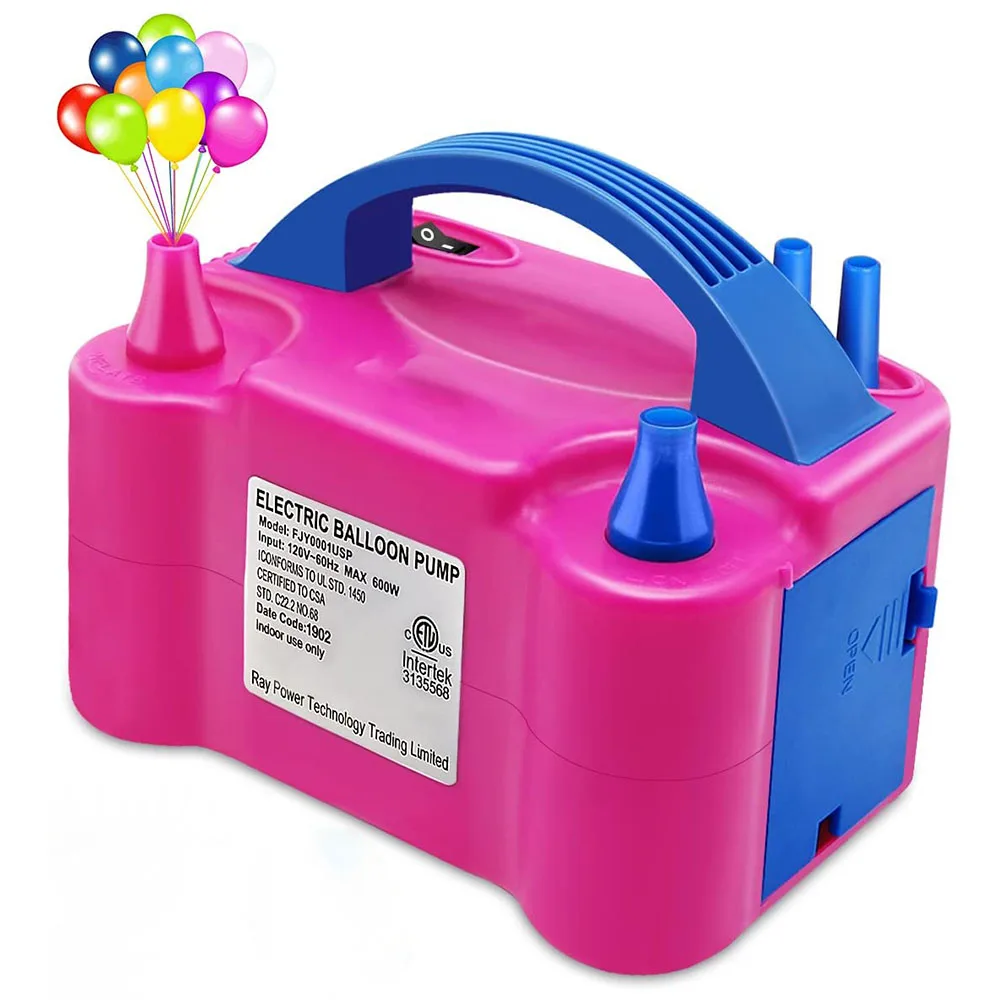 

Electric Balloon Pump, Portable Dual Nozzle Electric Balloon Inflator/Blower for Party Decorations - 110V 600W
