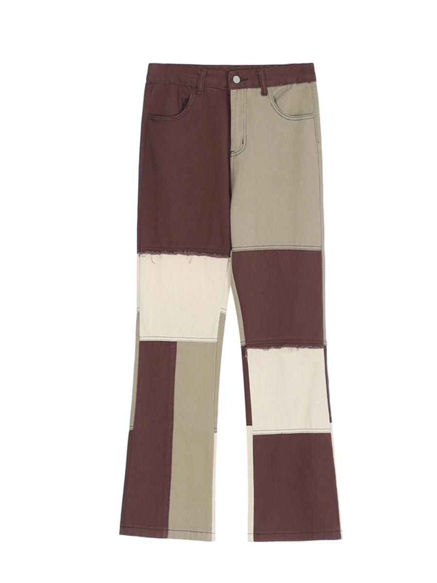 Four Seasons Men's Jeans Casual Slim Stitching Hip Hop Men's Loose Jeans Men's Fashion Trend Pants Streetwear Ins Hot Sale JEANS