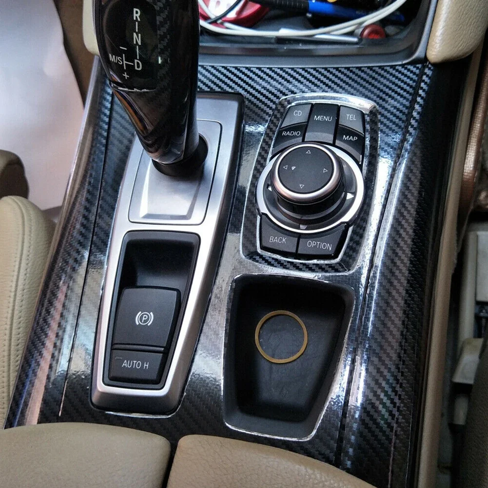 Набор наклеек для салона автомобиля BMW E70 2007-2013 3D узор из углеродного волокна