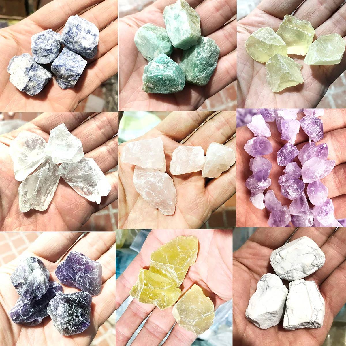 

20mm--40mml Tumbled Stone Quartz Aventurine Opalite Protolith Rock Healing Chakra Reiki Crystal Beads Point Garden Decor 1Pc