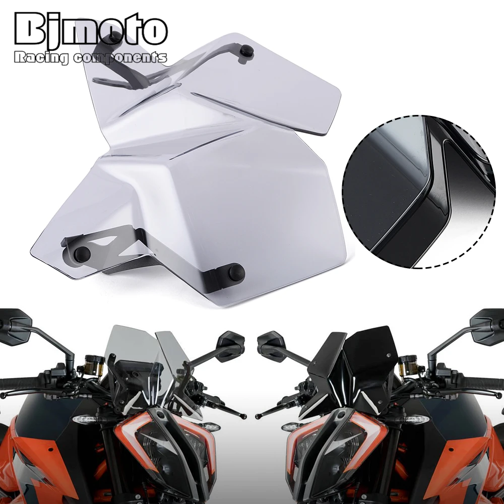 

For KTM 1290 Super Duke R 2020 2021 2022 Windscreen Windshield Motorcycle Wind Deflector Screen Shield 1290R SuperDuke Bracket