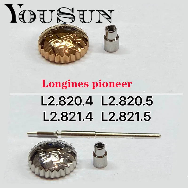 Watch Head Crown Accessories For Longines Record L2.820/L2.821