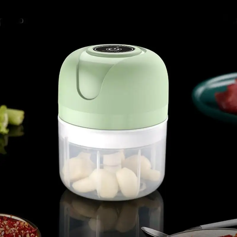 

250ML Mini Electric Vegetable Chopper Garlic Masher Crusher USB Rechargeable Ginger Meat Grinder Food Processor Kitchen Gadget