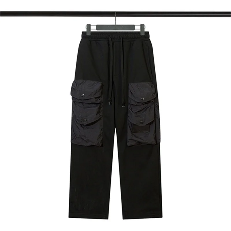 2021 Spring Autumn New Men Hip-Hop Style Sports Pants Black Harem Overalls with Multi-pocket Casual Streetwear