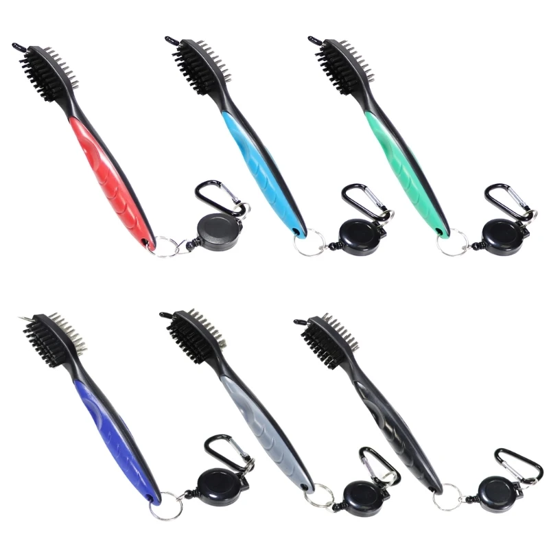 

Golf Club Brush Groove Cleaner Oversized Golf Brush Head & Retractable Non-Slip
