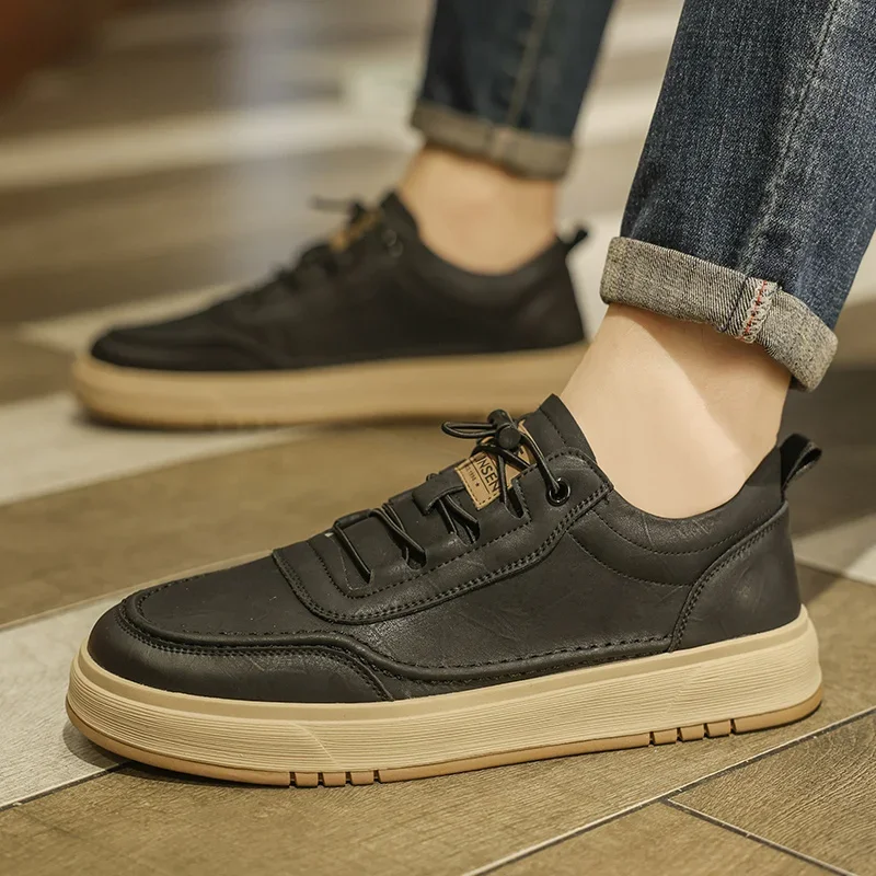 Уличная кожаная обувь в стиле ретро мужская весенне-осенняя деловая рабочая