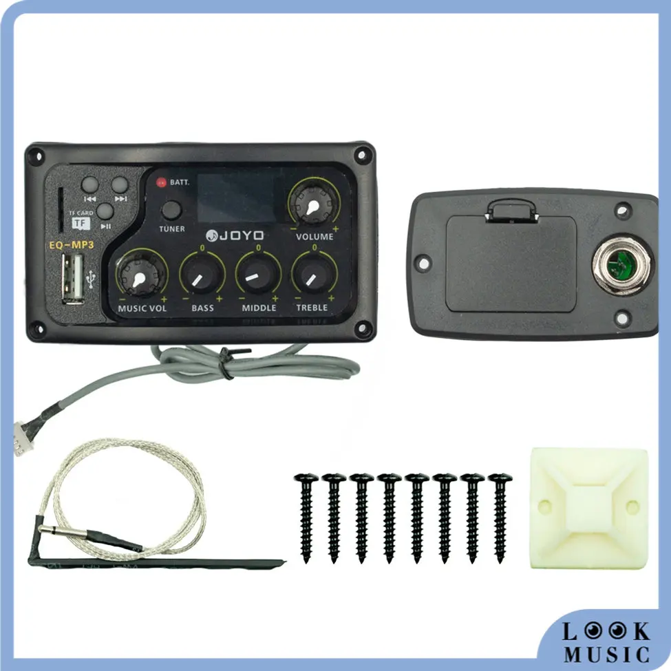 

JOYO EQ MP3 LCD Digital Acoustic Guitar Pickup Preamp Equalizer Volume Treble Presence 3-Band Acosutic Guitar EQ Pickup MP3 SET