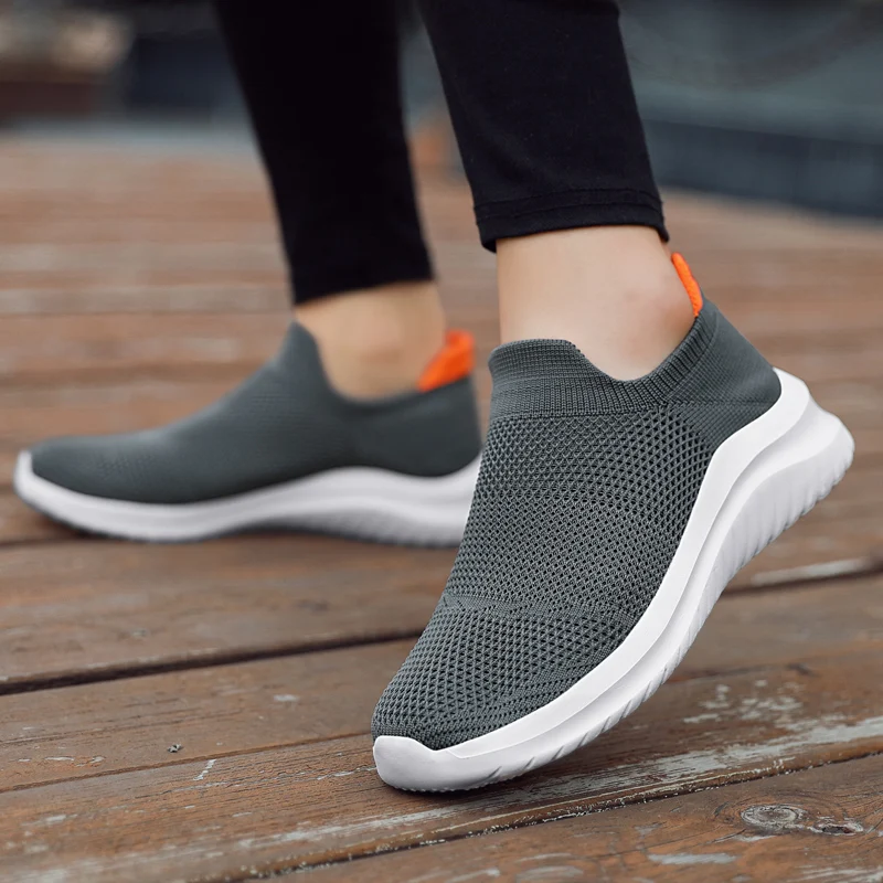 Men Women Sneakers Comfortable Walking Shoes Outdoor Knitted Loafers Casual Trekking Sports Shoes
