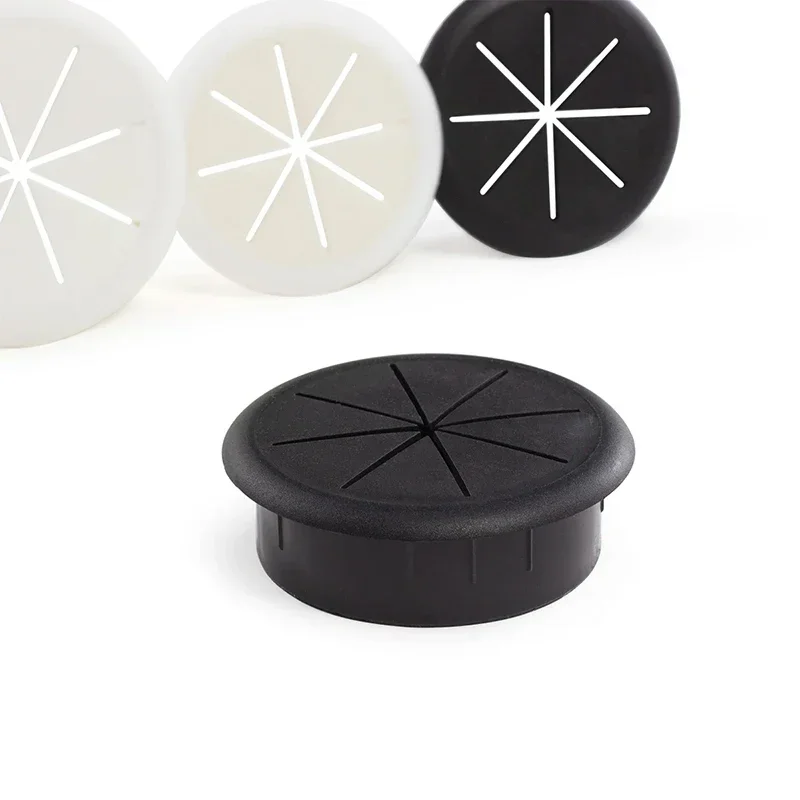

Flexible Cable Cord Grommet 2 Inch Black White Rubber Grommets Gasket In Desk Table Furniture for Hole Cover Wire Pass Organizer
