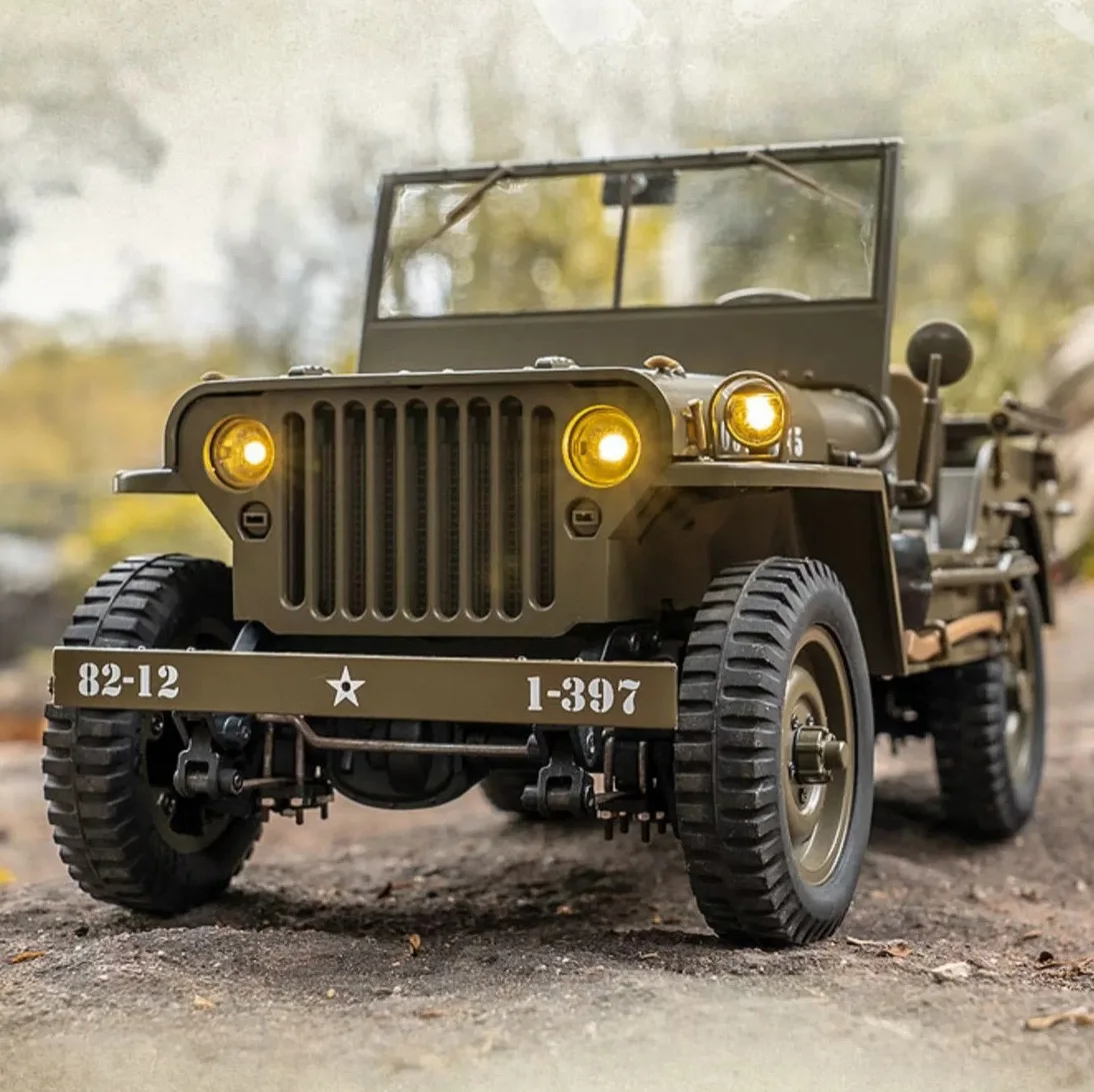  Радиоуправляемые автомобили Fms 1:12 1941 Willys Mb Jeep 2.4g 4wd Rtr Гусеничный скалолазание