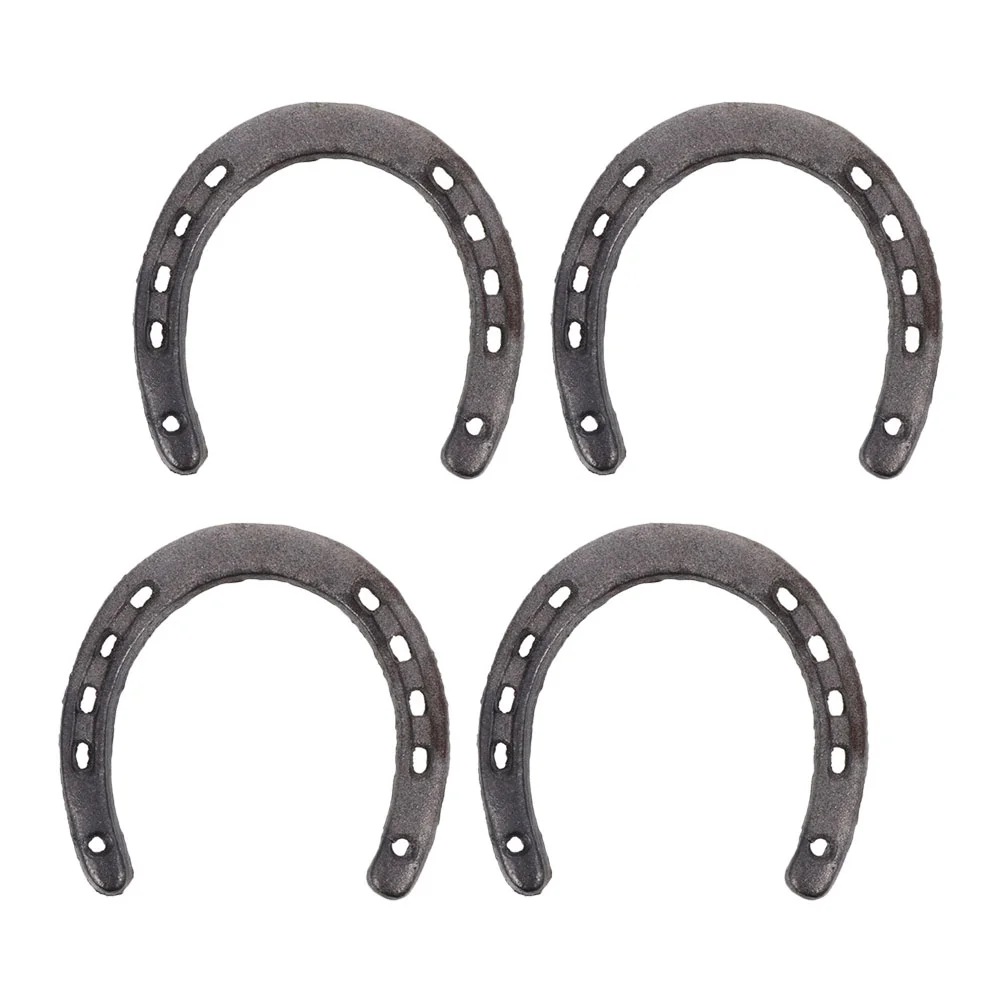 

4 Pcs Horseshoe Decoration Home Decorations Wall Hanging Crafts Iron Pendants Ornament Indoor Outdoor Decors