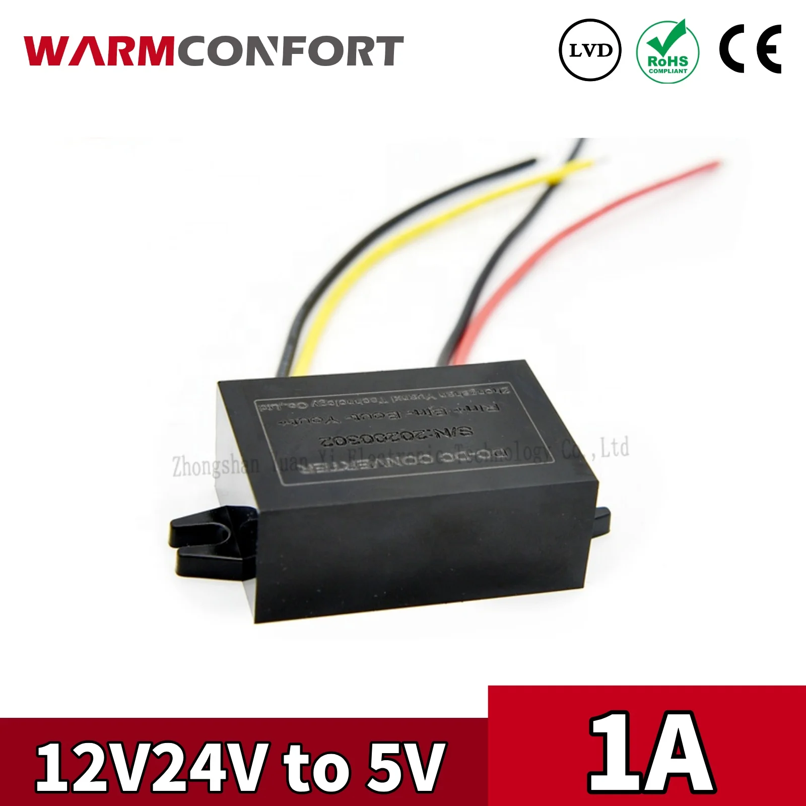 

12V 24V to 5V 1A 5W DC DC Converter Step-down 8-40V to 5V Buck Car Truck Vehicle
