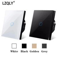 lzqly eu touch light switch led crystal glass panel wall lamp sensor switches interruttore 123 gang ac100 240v 10a