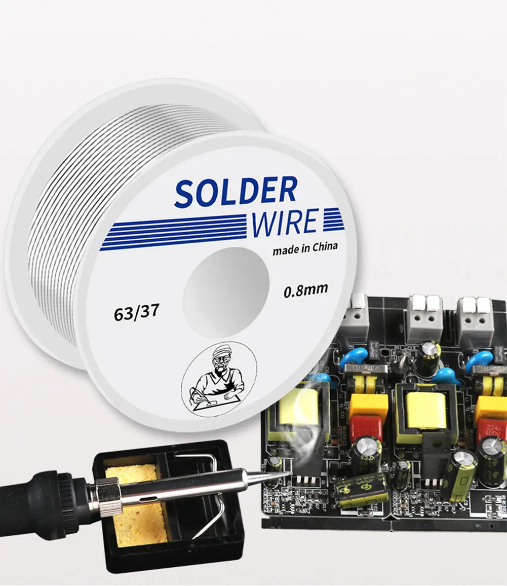 Сварочная проволока для пайки 100 г Оловянная 0 6/0 5/0 8/1/1 мм с канифолью Неочищенный