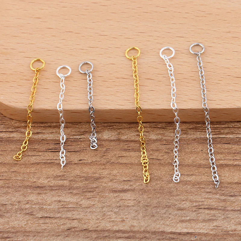 

100 PCS 35mm 50mm Length Chain Pendant Earrings Accessories Connector Chain For DIY Jewelry Making Material
