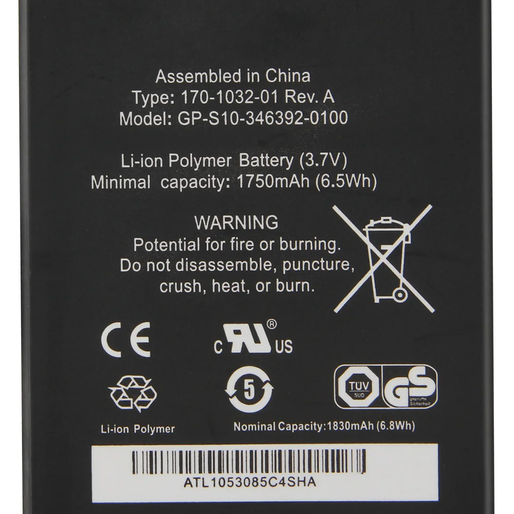 Оригинальная сменная батарея 1750 мА/ч GP-S10-346392-0100 для Amazon Kindle3 Kindle 3 S11GTSF01A D00901