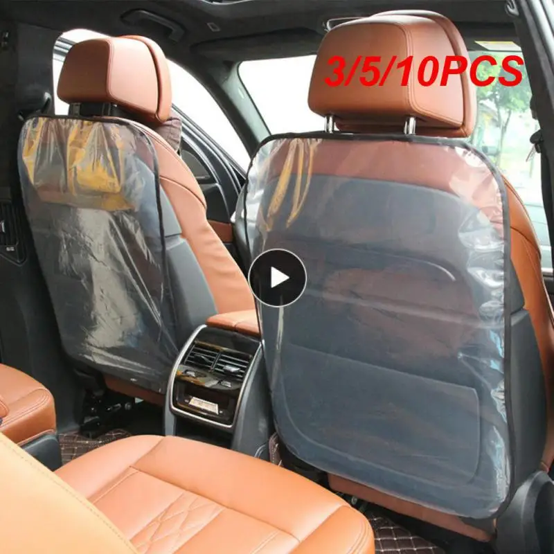 

3/5/10PCS Pe Film Car Seat Back Protector Footprint For Children Kids Baby Cover Durable Car Rear Seat Back Maintenance Products