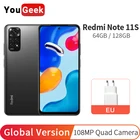 Оригинальный телефон Xiaomi Redmi Note 11S, 64 ГБ128 ГБ, MTK Helio G96, камера 108 МП, 33 Вт, быстрая зарядка, 5000 мАч, 90 Гц, AMOLED экран