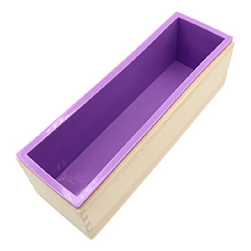 

2 шт., силиконовые формочки для мыла и хлеба с деревянной крышкой