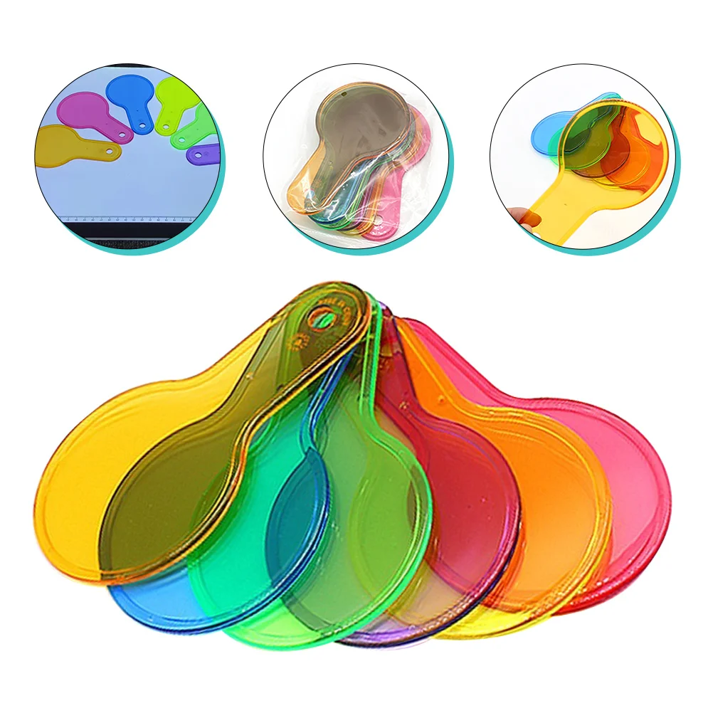 

1 Set Color Filter Portable Transparent Color Paddle Early Education Resource