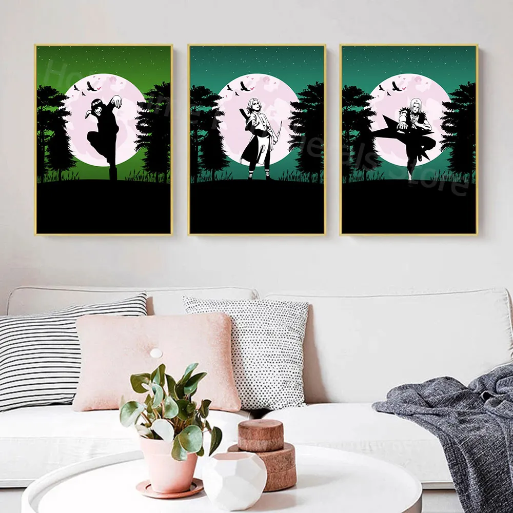 Картина на стену с изображением искусственного аниме холсте рисунком Какаси и