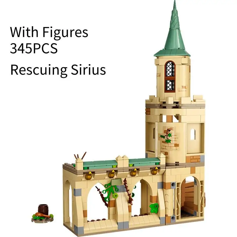 

345PCS NEW Harris Magical Castle Tower Potter Rescuing Sirius Time-Turner Model Building Sets Bricks Kits Children Toys For Kids