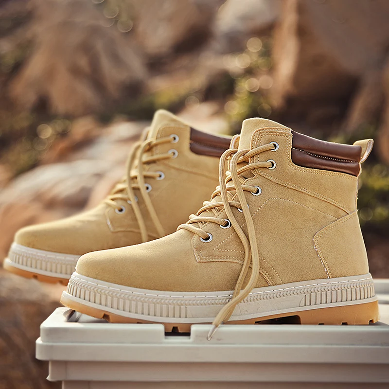 

Men's Casual Shoes Hiking Tooling High Top Boots Fashion Urban Wear-resistant Outdoor Travelling Work Trendy Men's Shoe Newstyle