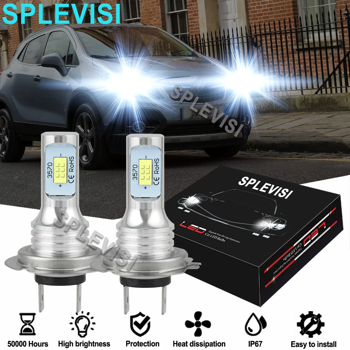 

2x LED Headlight Low Beam Bulbs 6000K White For Vauxhall Mokka 2012-2019 Vauxhall Corsa D 2006-2014 Vauxhall Antara 2006-2015