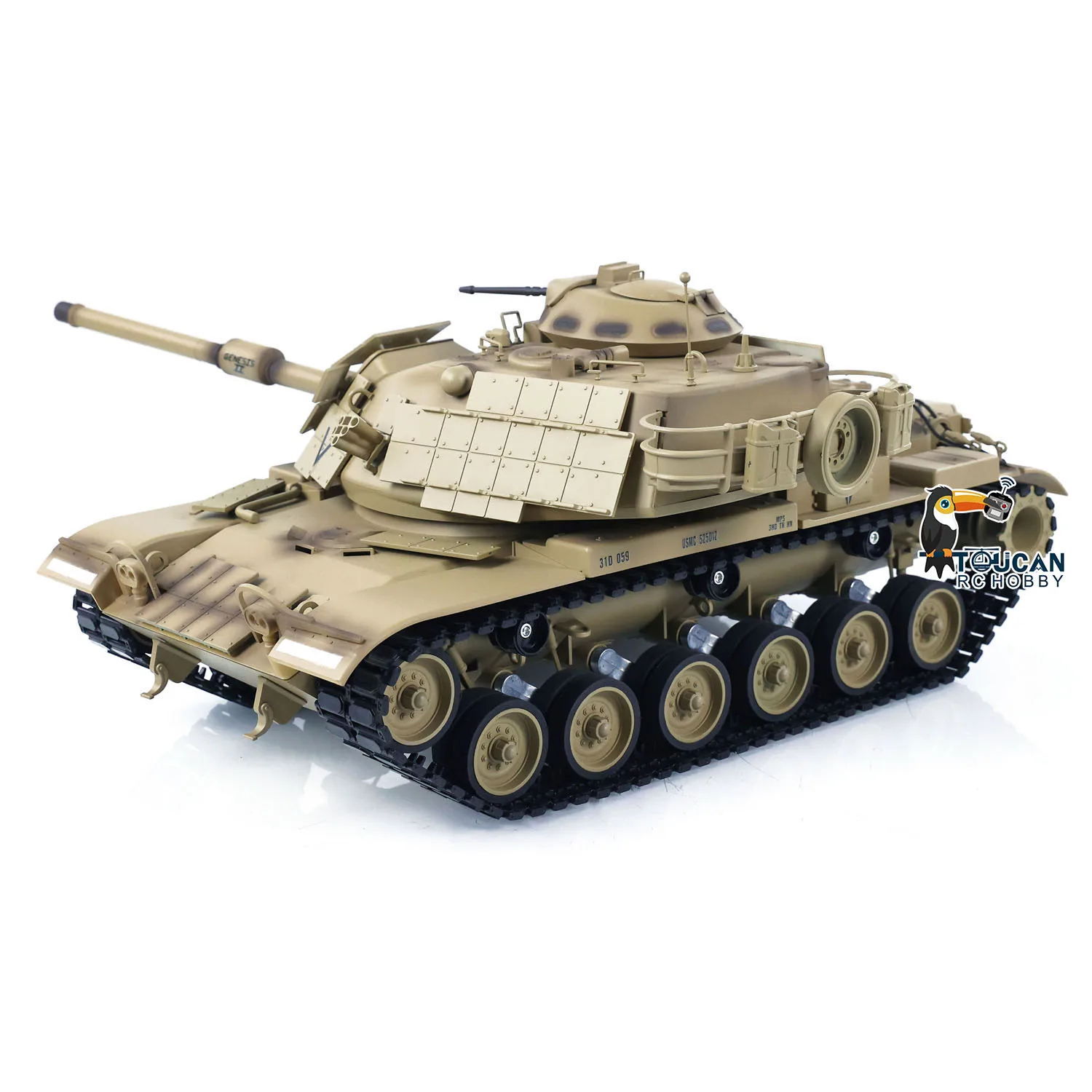 Фото В наличии TD 1/16 RC Tank BB Инфракрасная битва Tongde M60A1 ERA USA Модель танков с дистанционным управлением 320-градусная турель с вращением Звуковая игрушка №4