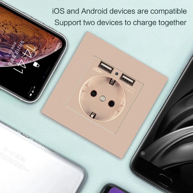 

1080P Full HD MINI Camera EU Household USB Power Outlet 5V 2A PC Panel Dual Usb Wall Outlet Camera Home Security Nanny Cam New