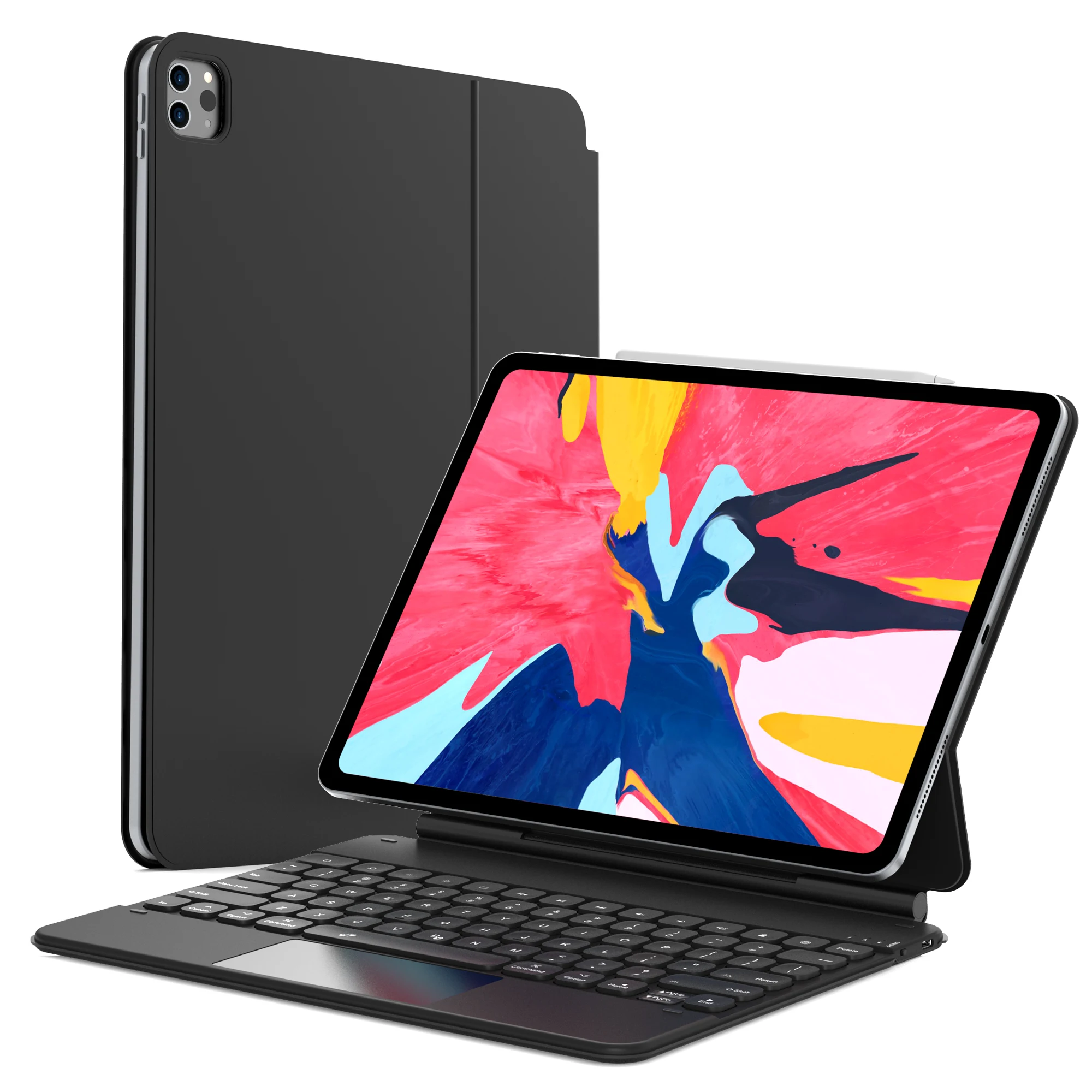 

original 1:1 Magic Keyboard Wireless for IPad Pro Air Suspension Brackets 12 11 10.9 inch English Arabic BT Magnetic Keyboard