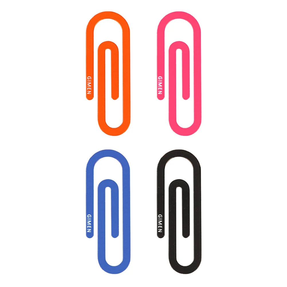 

4Pcs Iron Paper Clips Decorative Paper Clips Adorable Paper Clips Bookmarks Mini Paper Clips