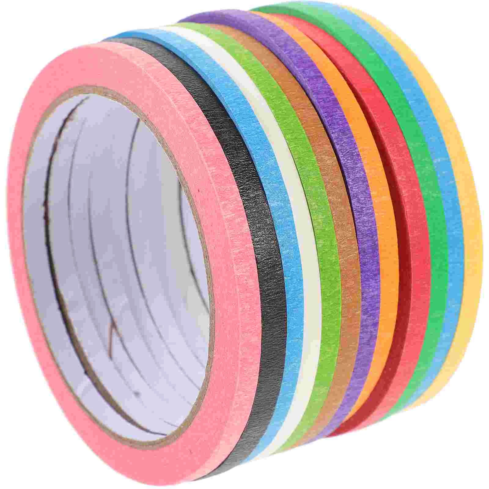 

12 Rolls Washi Tape Duct DIY Crafts Drafting Tapes Paint Thin Traffic Masking Painting Paper Child Painter