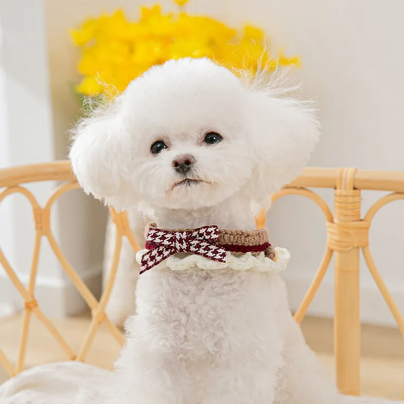 

Pet Collar Bib Dog Ccat Scarf Pet Round Neck Scarf Collar Bib Cute Necklace Decoration Puppy Cat Teddy