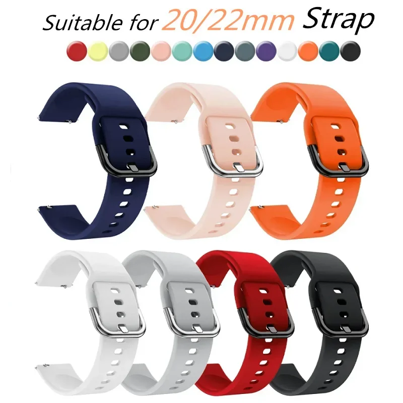 Ремешок 20 мм 22 для Amazfit GTS 4 3 2 2E Mini GTR Bip 5 U Pro часов умных Аксессуары Спортивный