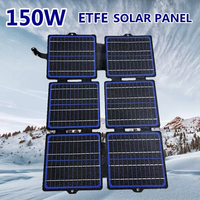 

150W Folding Solar Panel USB 5V DC12V Waterproof Solar Charger Portable Solar Power Bank Mobile Power for Outdoor Camping Hiking