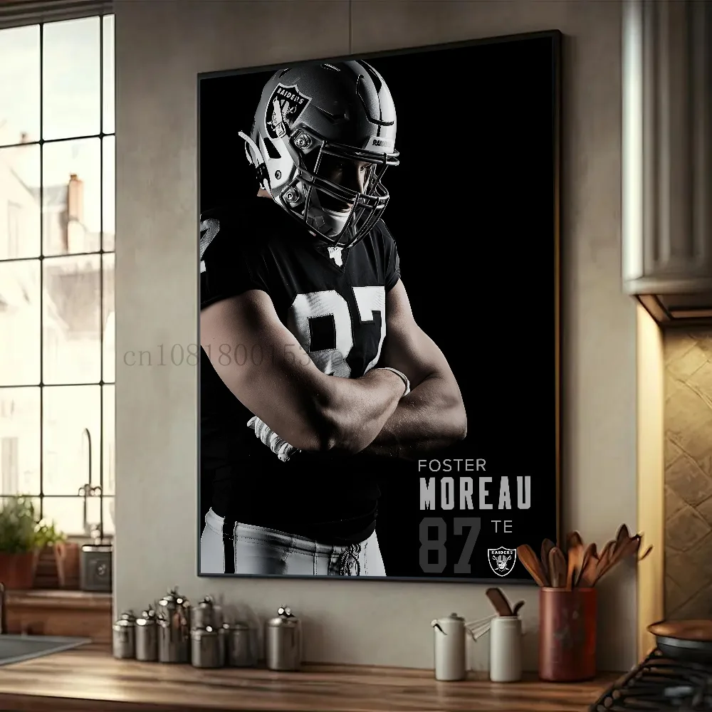 Регби L-Las Vegas Raiders плакат с бумажным принтом для дома гостиной спальни входа бара