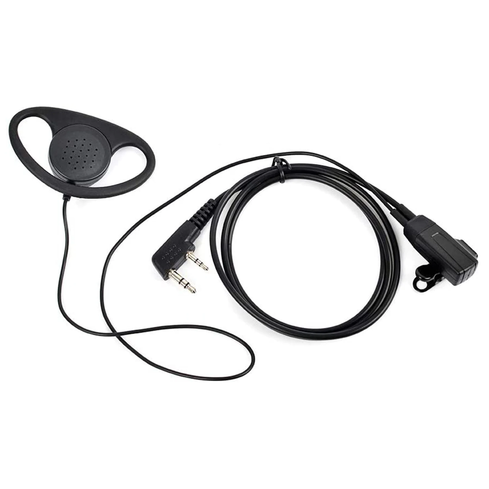 

NEW-Walkie Talkie Earpiece D-образный встроенный PTT Mic Микрофон Гарнитура для полицейской безопасности для Baofeng UV-5R BF-888S