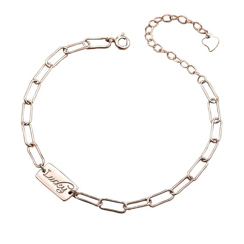 

New Fashion Trend Lucky Ladies Premium Sense S925 Silver Young Minority Design Cold Wind High-end Bracelet